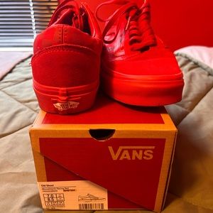Red Vans. Women’s size 8.5